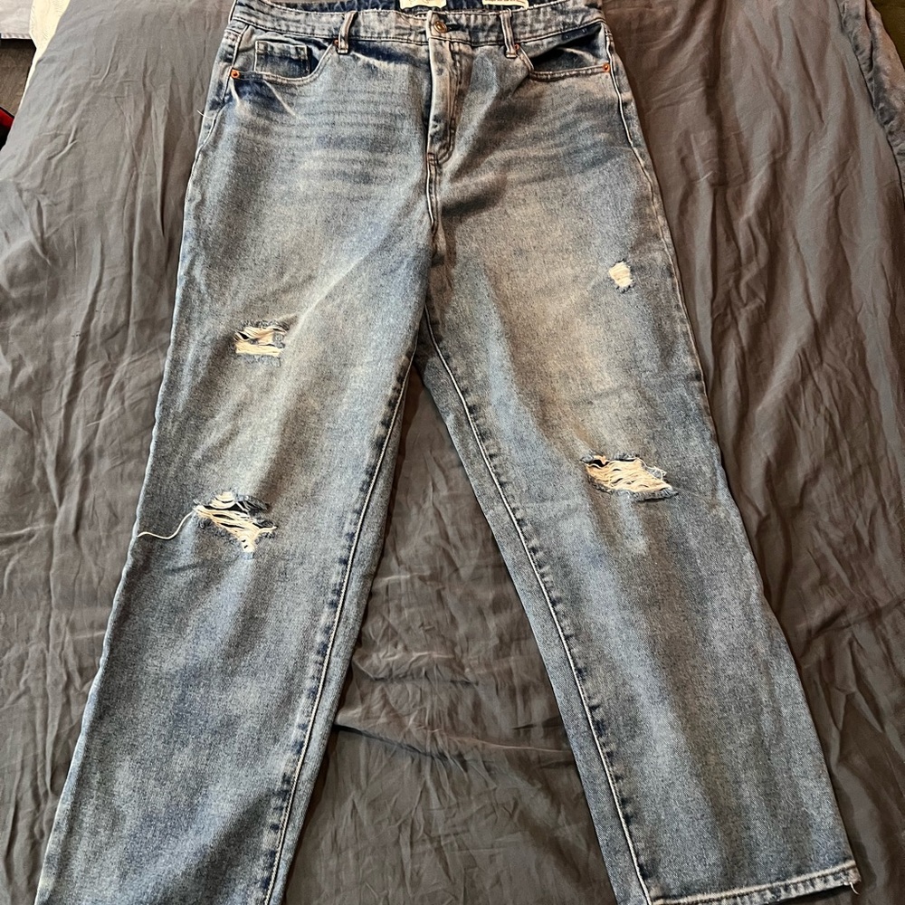 Jessica Simpson Blue Relaxed Distressed Jeans